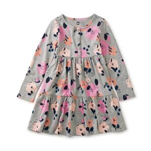 Tea Collection NWT Linea Floral Tiered Henley Dress. Size 2